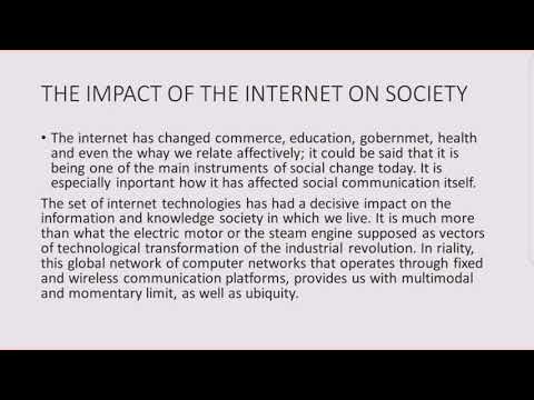 מהי ההשפעה של האינטרנט על החברה שלנו?