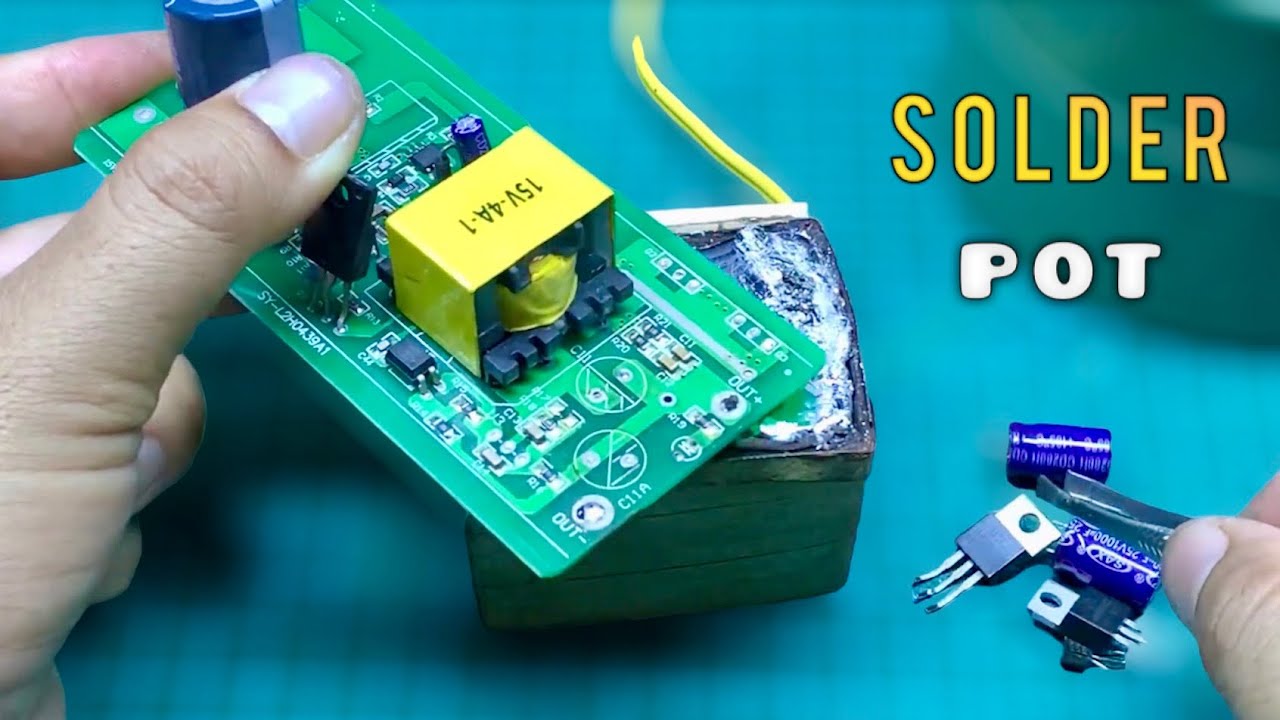 How To Make Soldering Pot At Home Chế Bể Thiếc Từ Vỉ Hâm Nồi Cơm
