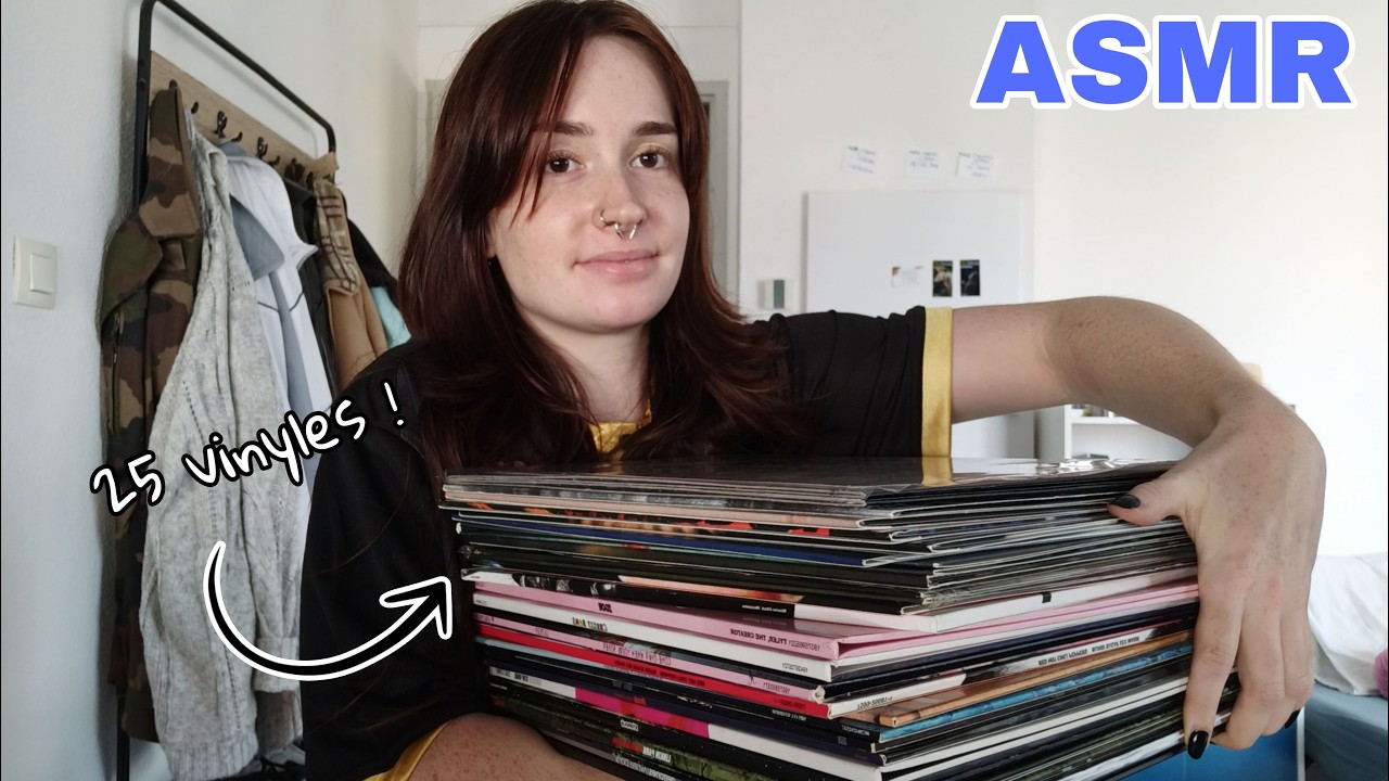ASMR MA COLLECTION DE VINYLES (j'ai des pépites ultra rares)