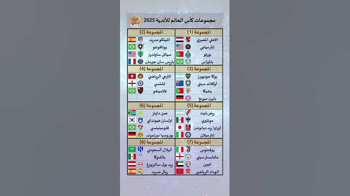 مجموعات كأس العالم للأندية 2025 #ريال_مدريد #الاهلي #الهلال #باريس #إنتر_ميلان #مانشستر_سيتي