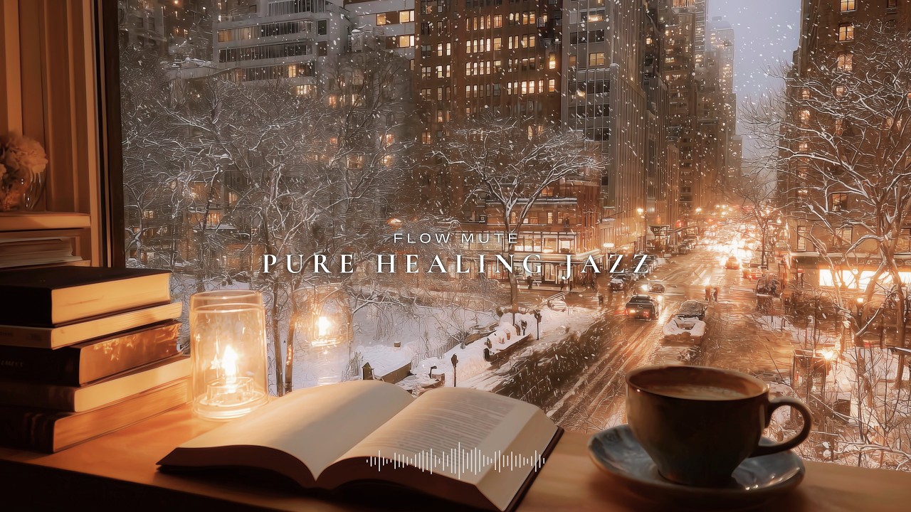 【Playlist】ニューヨークの冬景色、窓辺の灯りと静寂のジャズ｜New York Winter Scenery｜Cozy Relaxing Jazz Playlist