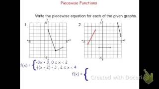Piecewise Functions
