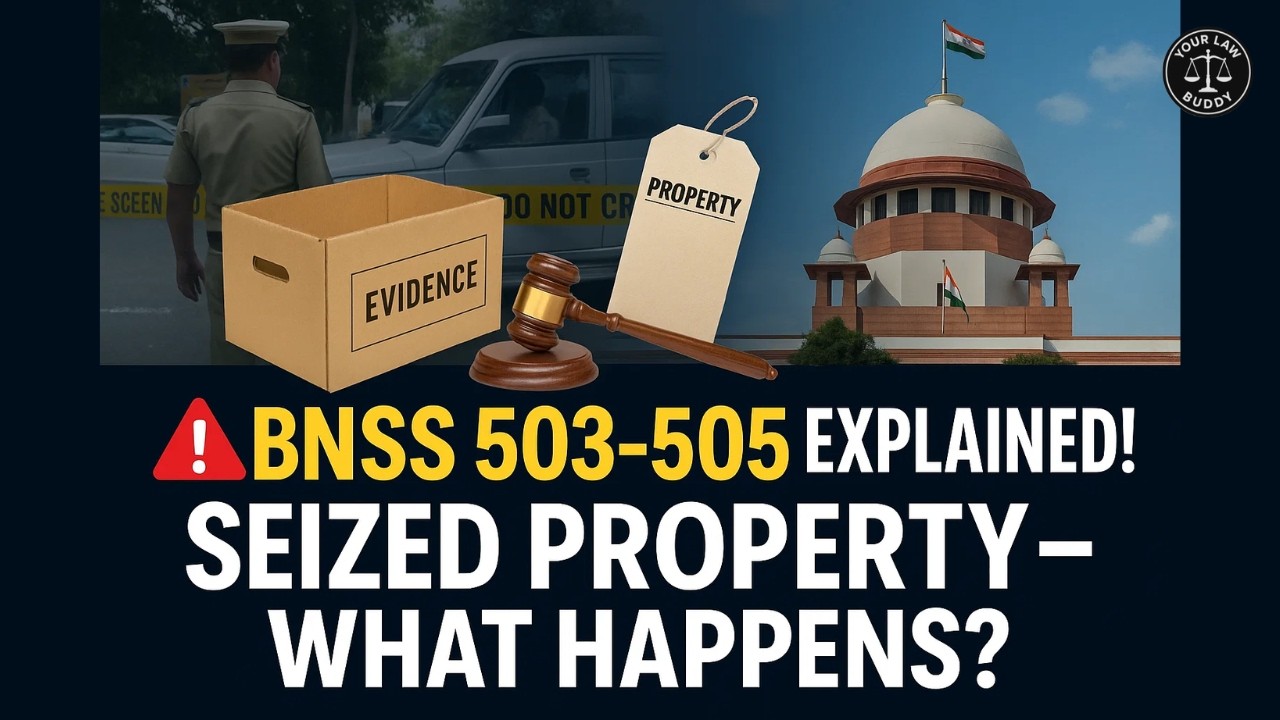 What Happens to Seized Property? BNSS Sections 503–505 Have the Answer!