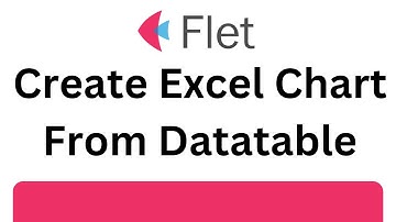 Flet Tutorial - DataTable Export Excel Chart