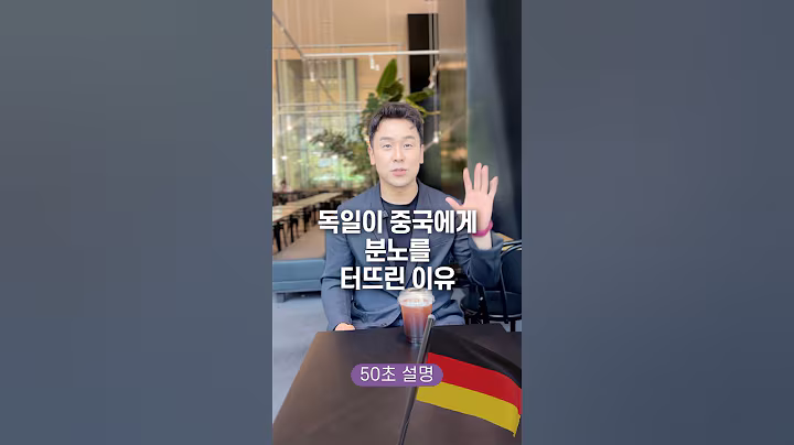 독일이 중국에게 분노를 터뜨린 이유, 50초 안에 설명하기