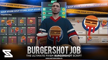 FiveM | Burgershot Job | Advanced Restaurant | QBCore - ESX - Qbox | Full Showcase!