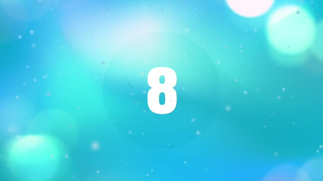 Mesmerizing Bokeh Light Blue 10-Second Countdown | 4K | Copyright-Free Timer Magic