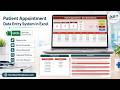 Patient Appointment Data Entry System in Excel