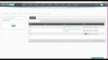 Master POS Matrix  Inventory Setup