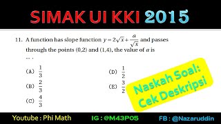 Simak_kkki_2015 matematika saintek kode 111 download naskah soal:
https://bit.ly/2zcnnfs #simakuikki #matematikaipa
#natural_sciences_test