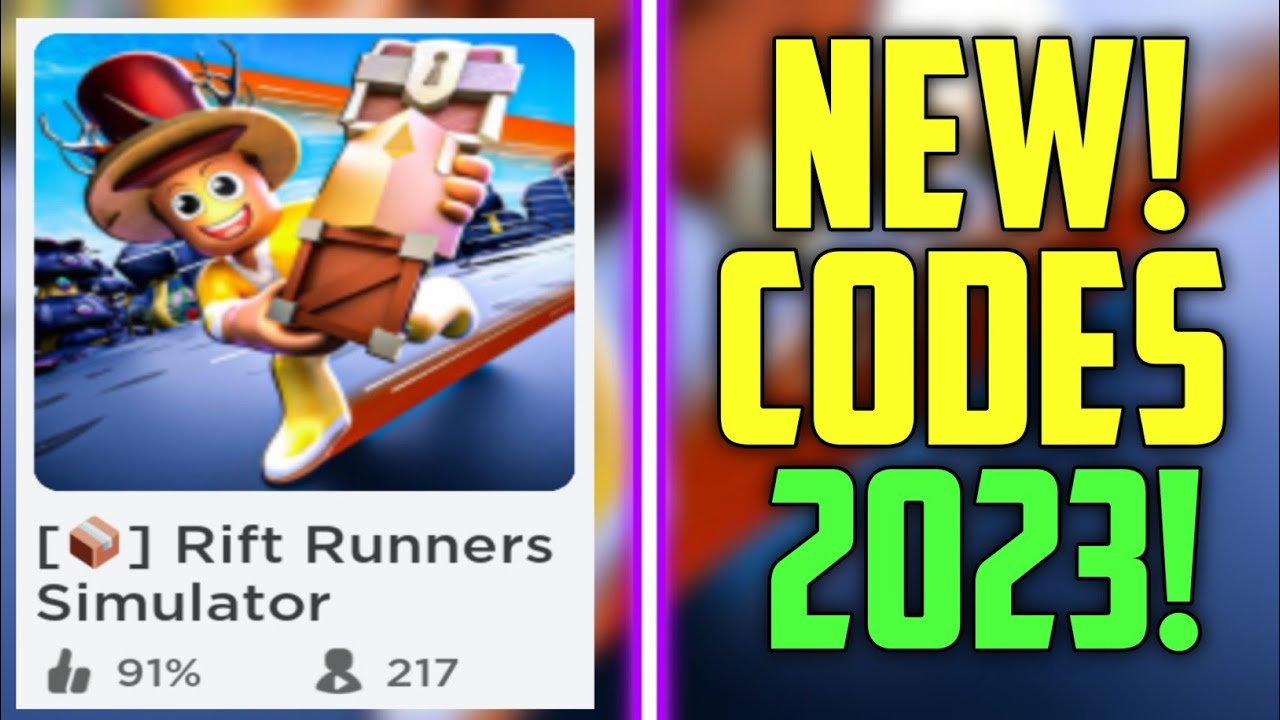 HURRY NEW RIFT RUNNERS SIMULATOR CODES 2023 YouTube