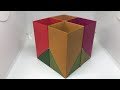 【実用折り紙】とっても簡単に出来る折り紙のペン立て（音声解説付き）