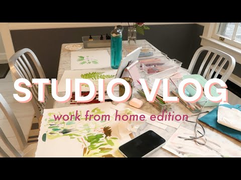 Artist Studio Vlog | Freelance Illustrator Working from Home With Kids
