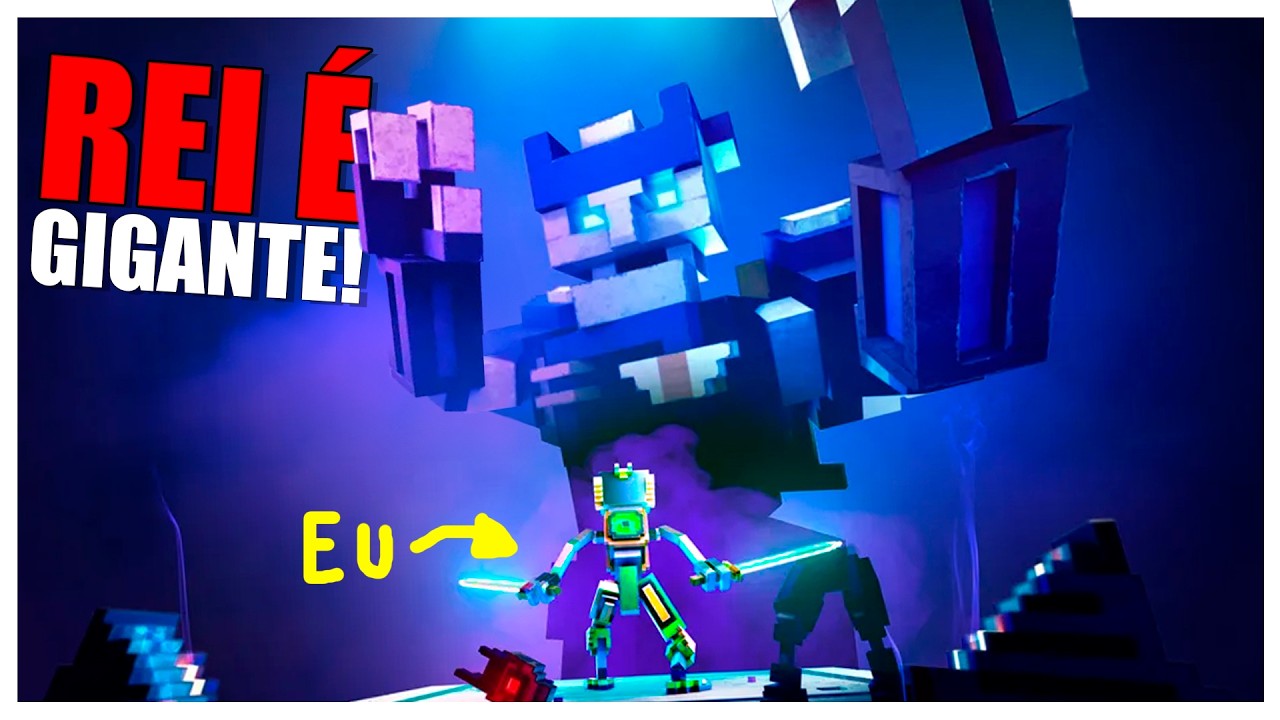 Enfrentando o REI ROBO, ele é GIGANTE! no Clone Drone in the Hyperdome