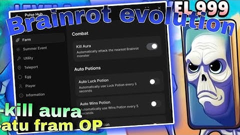 Brainrot Evolution Script Hack✅| Kill aura , Auto fram & More _ Mobil/PC