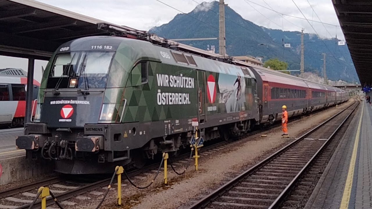 🇦🇹Bundesheer im Einsatz: Lokwechsel am Railjet in Bludenz mit ÖBB 1116 182 + Zwangsbremsung🇦🇹