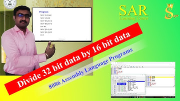 Program 9 : Divide 32 bit data by 16 bit data | 8086 Assembly Language Program | emu8086