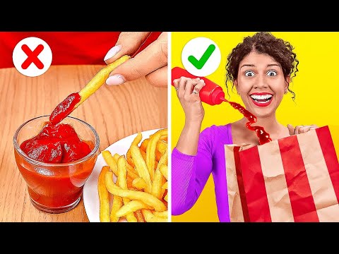 ZEKİCE FAST FOOD TÜYOLARI || 123 GO! Tik Tok’ta Bulduğumuz Havalı Yemek Tüyoları