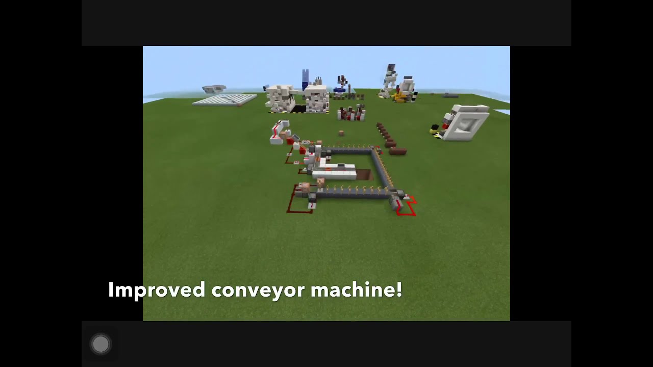 Conveyor machine I made in MCPE (Improved) #minecraft #awesome #fyp # ...