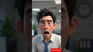 URGENT TASK 😂 Office Mood Flip #funny #cartoon #pixarstyle #memes #animation #comedy