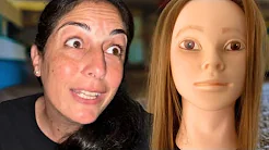 Estuve 24 HORAS con una Cabeza de Maniquí #24horas #maniquí #challenge
