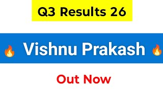 Vishnu Prakash Q3 Results Vishnu Prakash Share News Vprpl Results Vishnu Prakash R Punglia