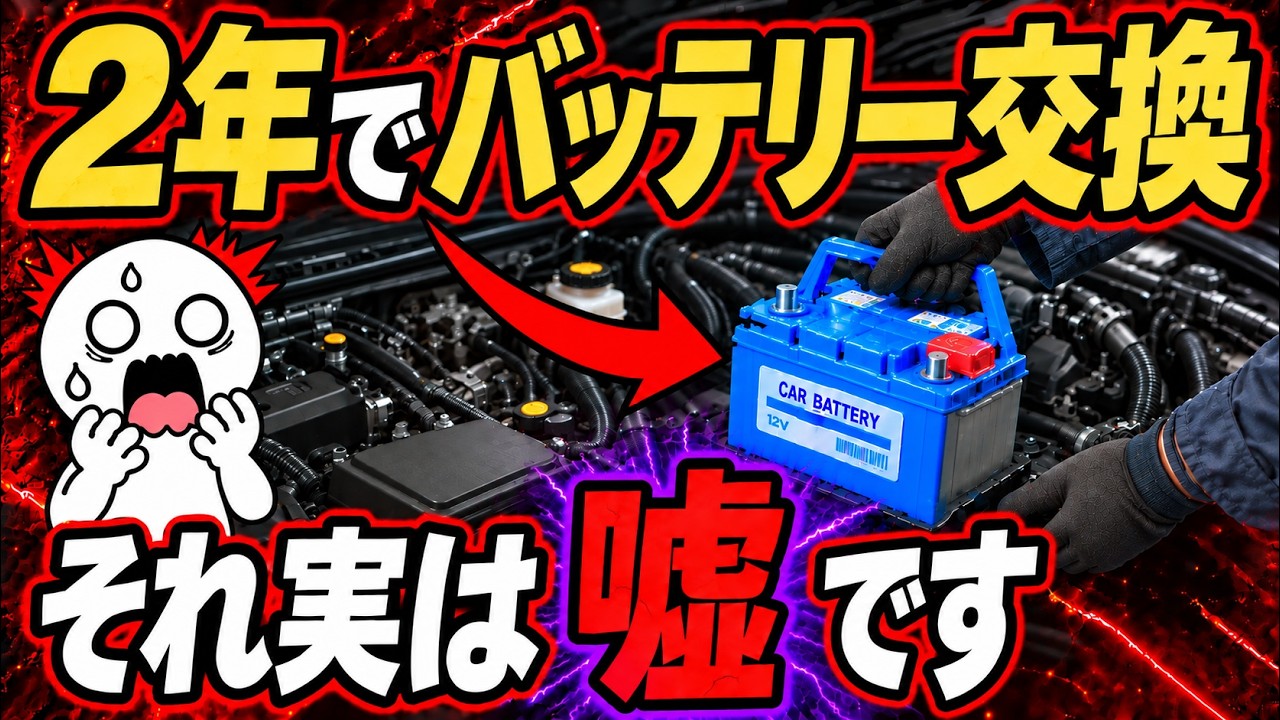 本当のバッテリー寿命は○年!知らない人は大損してます… #車検 #アイドリングストップ