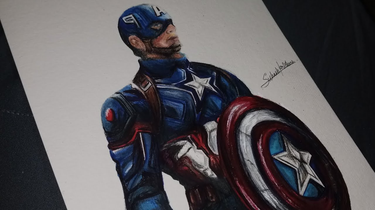 Drawing Captain America (Time-lapse) | Artophobic 