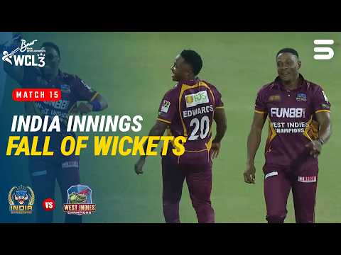 India Fall of Wickets | India Champions vs West Indies Champions | Match 15 | WCL 2026 | M9O1T