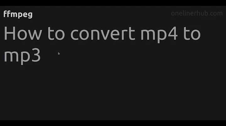 How to convert mp4 to mp3 #ffmpeg