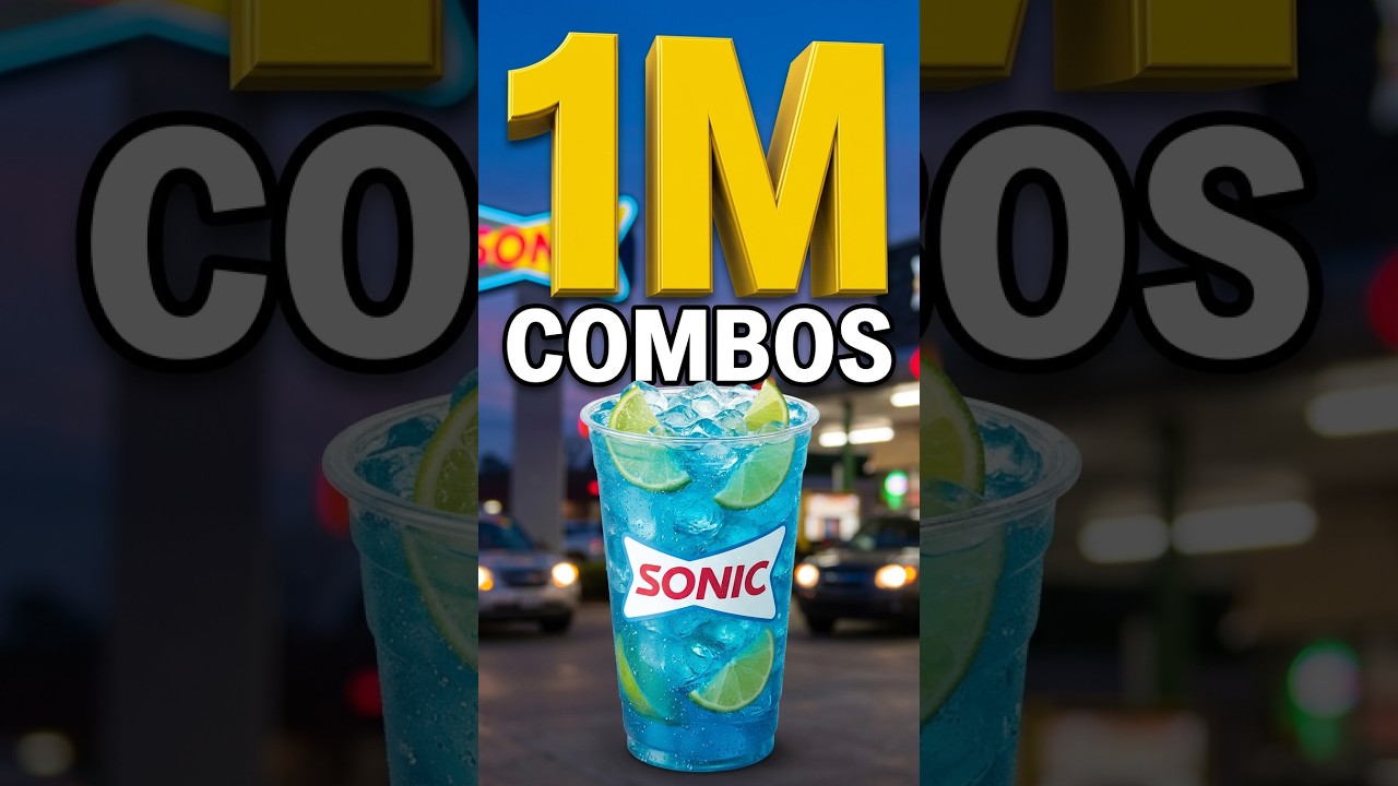 Sonic Has Over 1 Million Custom Drink Combos