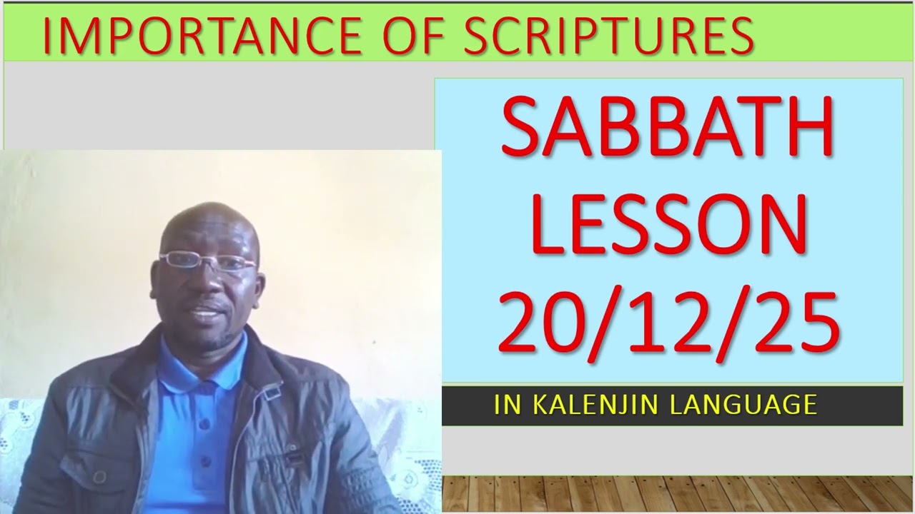IIMPORTANCE OF SCRIPTURES IN SALVATION  (IN KALENJIN )