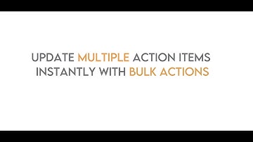 How to perform Bulk Actions on multiple action items?