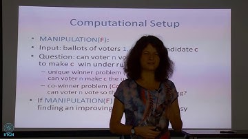 Prof. Edith Elkind | Computational Social Choice | Day 2 | Part 1