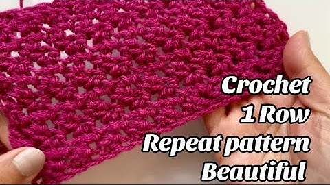 CROCHET PATTERN 1 ROW REPEAT - VERY ELEGANT! Easy Step by step Tutorial for Blankets & More US Terms
