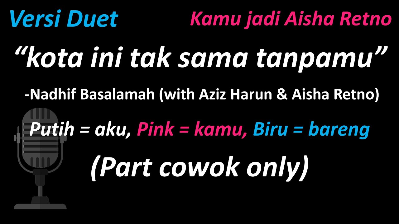 Nadhif Basalamah (with Aziz Harun & Aisha Retno) - kota ini tak sama tanpamu (Part Cowok Only)|cover