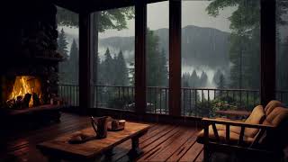 Soothing Rainy Balcony Retreat Unwind with the Gentle Sound of Distant Thunder and Rainfall