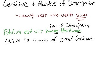 Genitive & Ablative of Description pg  102