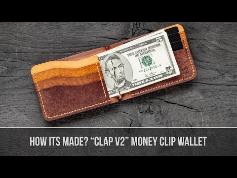 Making leather money clip wallet by hands [RU Sub] DIY PDF Patter