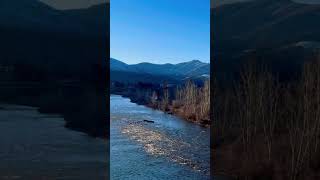 Beautiful walk with me over the Clark fork River #walk #river #mountains