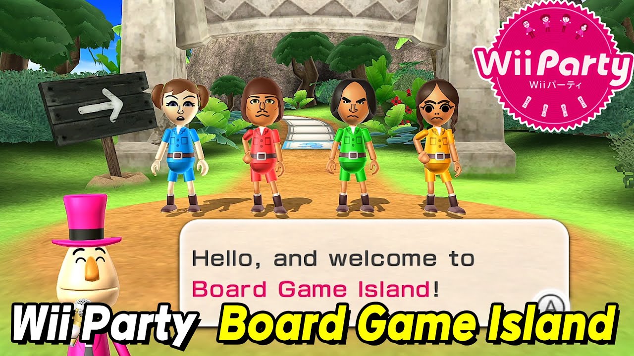 Wii Party Board Game Island Gameplay Hanna Vs Mike Vs Tatsuaki Vs Chika Beginner Com Wii파티