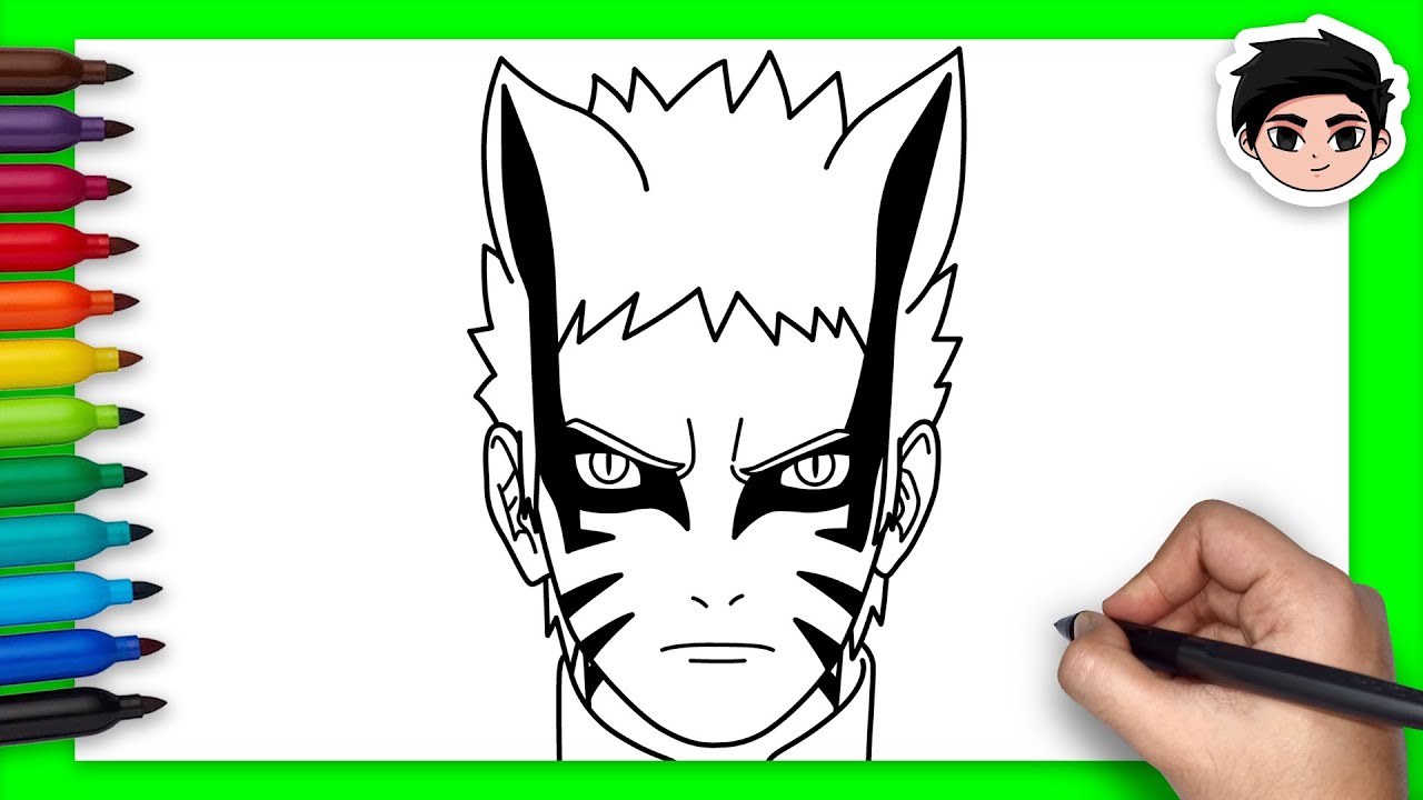 Fã faz desenho incrível de Naruto no modo Baryon utilizando somente lápis  de cor - Critical Hits