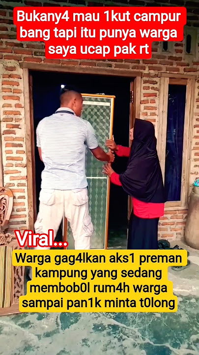 Residents thwarted the actions of a village thug who was breaking into a resident's house until h...