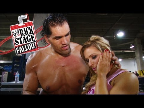 Khali comforts Natalya - Backstage Fallout - October 25, 2013