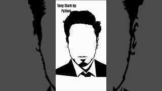 Draw RDJ Using by Python Turtle | Tony Stark Using Python Turtle 🔥#shorts