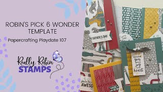 My Pick 6 Wonder Card Template | Papercrafting Playdate 107