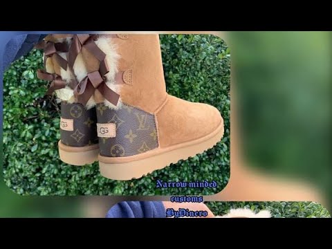 Custom made UGGS BOOTS..Made with authentic LV material 