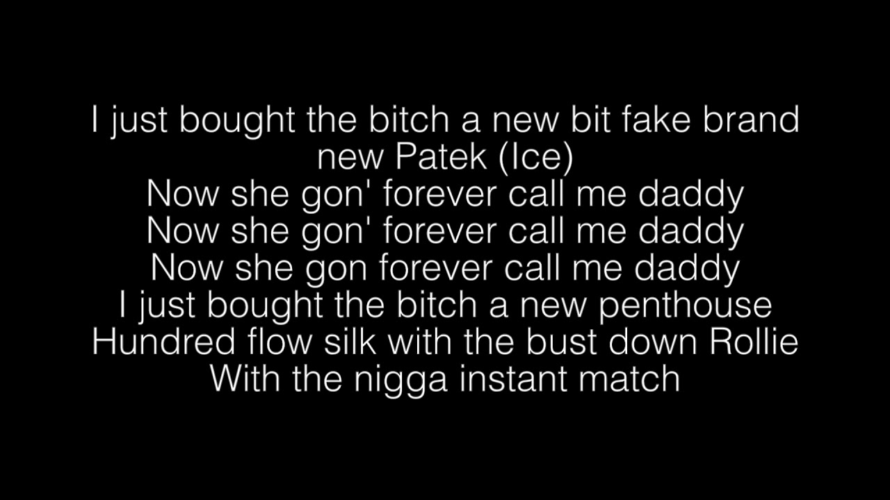 Lyrics suck this dick for daddy