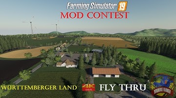 Farming Simulator 19 ‪Mod Contest‬ | Württemberger Land | 4K Fly Thru