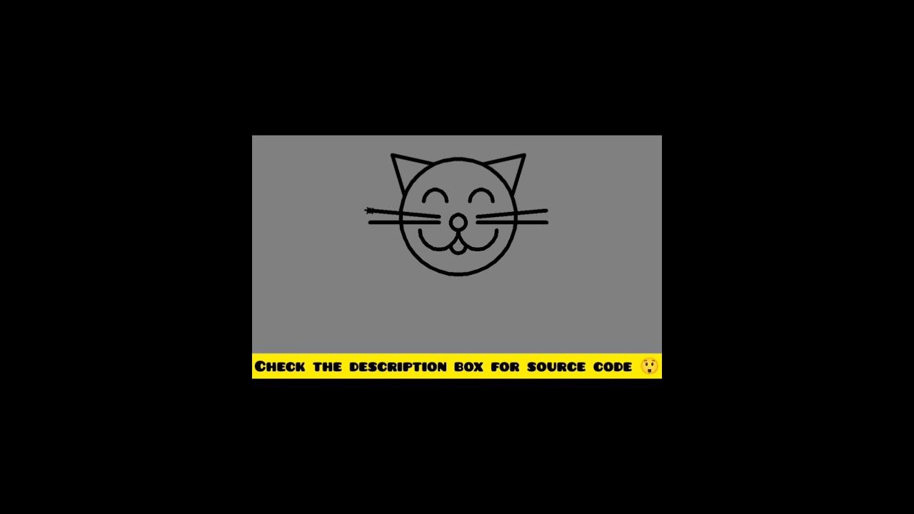 Cute cat in python turtle. - YouTube